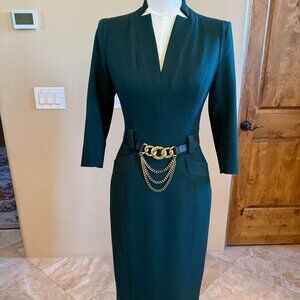 Karen Millen Dark Green Midi Dress